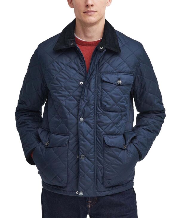 バブアー メンズ アウター ジャケット・ブルゾン キルティング ジャケット Barbour Men's Hornby Quilted Jacket Navy ネイビー