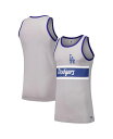 【送料無料】 ニューエラ メンズ タンクトップ トップス Men's Gray Los Angeles Dodgers Jersey Ringer Tank T...