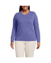 【送料無料】 ランズエンド レディース ニット・セーター アウター Plus Size Cashmere Sweater Rich periwinkle heather