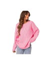 【送料無料】 アディクテッド レディース ニット・セーター アウター Women's Kennedy oversized cable knit sweater ...