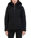 【送料無料】 ナウティカ レディース ジャケット・ブルゾン アウター Women's Faux-Fur-Trim Hooded Packable Puffer Coat Noir