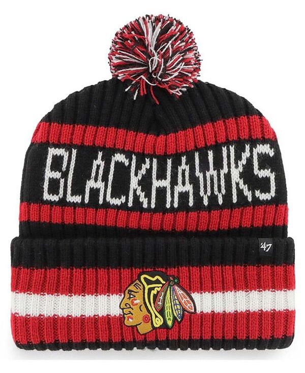 47 ֥  ꡼ ˹ ˥å '47 Brand Men's Black Chicago Blackhawks Bering Cuffed...
