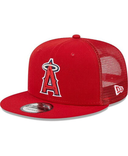 【送料無料】 ニューエラ メンズ 帽子 アクセサリー Men's Red Los Angeles Angels Team Color Trucker 9FIFTY Snapback Hat Red 【送料無料】 ニューエラ メンズ 帽子 アクセサリー Men's Red Los Angeles Angels Team Color Trucker 9FIFTY Snapback Hat Red