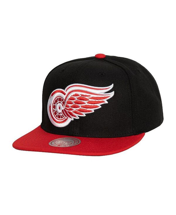 ミッチェル&ネス メンズ アクセサリー 帽子 Mitchell & Ness Men's Black Detroit Red Wings Core Team Ground 2.0 Snapback Hat Black ブラック