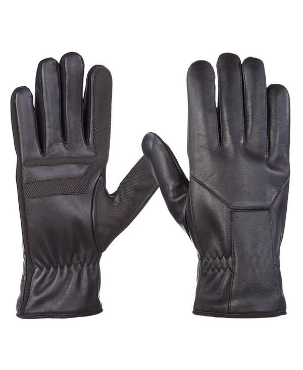 【送料無料】 アイソトナー メンズ 手袋 アクセサリー Men's Water Repellent Genuine Leather Touchscreen Stretch Gloves Black