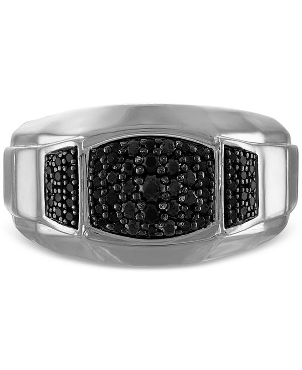 ブロバ メンズ アクセサリー リング Bulova Marc Anthony Men's Black Diamond Triple Cluster Ring (1..