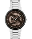 【送料無料】 カルバンクライン レディース 腕時計 アクセサリー Unisex Iconic Automatic Silver Stainless Steel Bracelet Watch 40mm Silver
