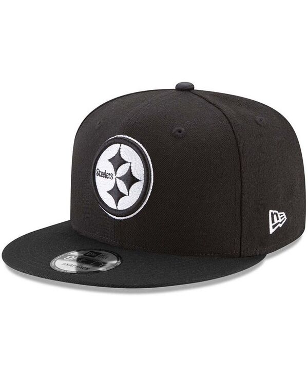 ニューエラ メンズ アクセサリー 帽子 Tシャツ New Era Men's Black Pittsburgh Steelers B-Dub 9Fifty Ad...