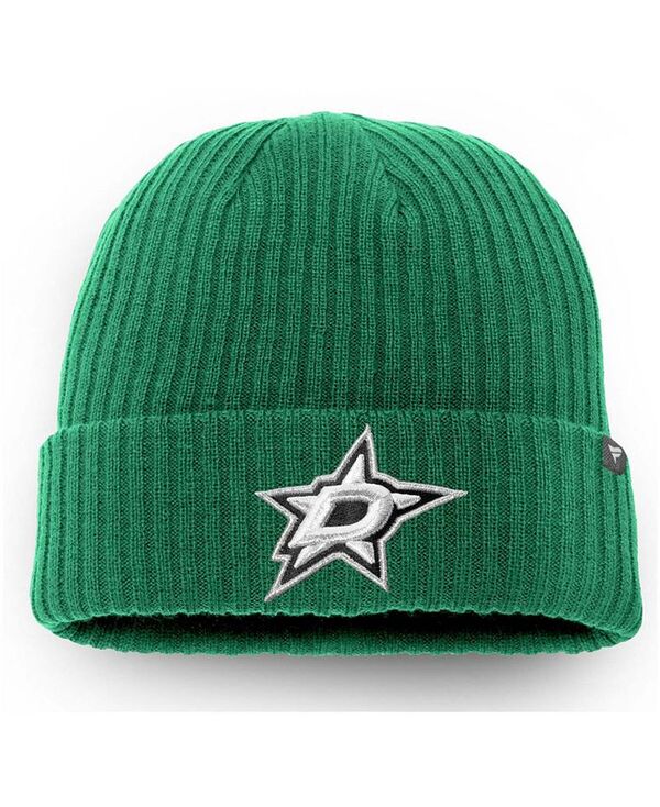 ファナティクス メンズ アクセサリー 帽子 ニット ロゴ Fanatics Men's Kelly Green Dallas Stars Core Primar...