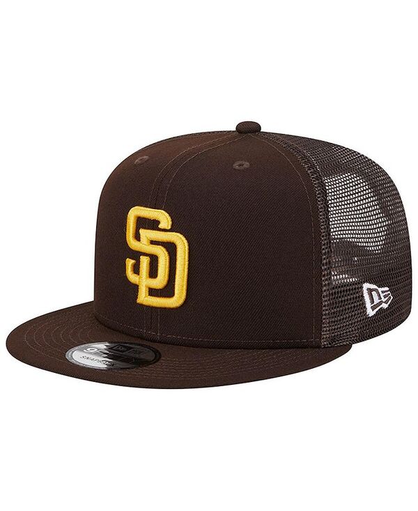 【送料無料】 ニューエラ メンズ 帽子 アクセサリー Men's Brown San Diego Padres Team Color Trucker 9FIFTY Snapback Hat Brown