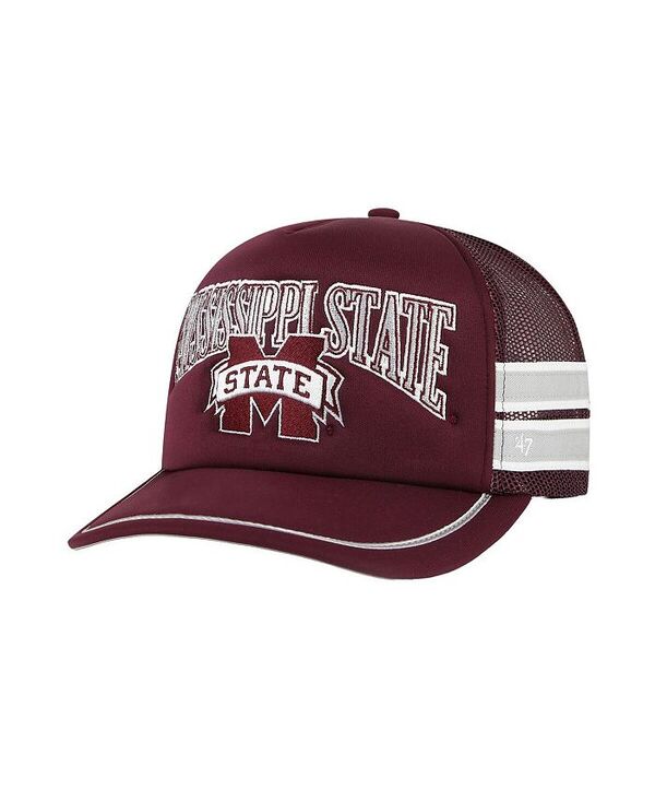 47 ブランド メンズ アクセサリー 帽子 '47 Brand Men's Maroon Mississippi State Bulldogs Sideband Trucker Adjustable Hat Maroon マルーン(4)