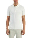 【送料無料】 アルファニ メンズ ポロシャツ トップス Men's Ribbed Raglan Sweater-Knit Polo Shirt Vanilla ...