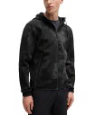 【送料無料】 ヒューゴボス レディース パーカー・スウェット アウター Men’s Reflective Artwork Zip-Up Hoodie Black