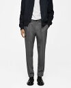【送料無料】 マンゴ メンズ カジュアルパンツ ボトムス Men's Pleated Flowy Pants Gray
