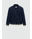 【送料無料】 マンゴ メンズ ジャケット・ブルゾン アウター Men's Pocketed Denim Jacket Dark Blue