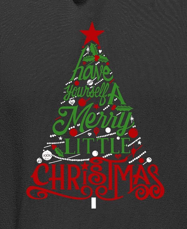 【送料無料】 エルエーポップアート メンズ パーカー・スウェット アウター Men's Have Yourself a Merry Little Christmas Word Art Hooded Sweatshirt Dark Grey