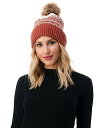 【送料無料】 マーカスアドレール レディース 帽子 アクセサリー Women's Fair isle Faux Fur Pom Beanie Aubergine