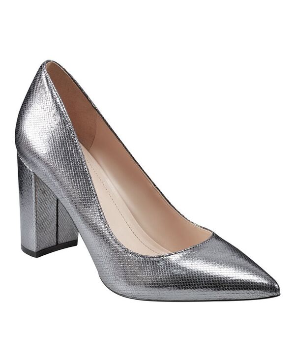【送料無料】 マークフィッシャー レディース パンプス シューズ Women's Viviene Slip-On Block Heel Dress Pumps Pewter Snake