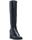 【送料無料】 ヴィンスカムート レディース ブーツ・レインブーツ シューズ Sangeti Snip-Toe Block-Heel Extra Wide-Calf Tall Boots Black Leather(4)