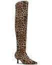 【送料無料】 マッデンガール レディース ブーツ・レインブーツ シューズ Deserai Over-The-Knee Kitten Heel Boots Leo...