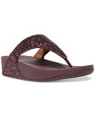 【送料無料】 フィットフロップ レディース サンダル シューズ Women's Lulu Glitter Toe-Thongs Sandal Metallic Mauve Wine