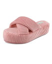 【送料無料】 ジェシカシンプソン レディース サンダル シューズ Women's Ribbed Terry Cross Band Slide Platform ...