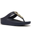 【送料無料】 フィットフロップ レディース サンダル シューズ Women's Fino Crystal Chain Leather Toe-Post Sandals Midnight Navy