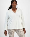【送料無料】 イデオロギー レディース パーカー・スウェット アウター Plus Size Relaxed Full-Zip Fleece Hoodie Tof...