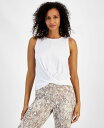 【送料無料】 イデオロギー レディース タンクトップ トップス Women's Twist-Front Tank Top Bright White