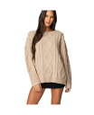 【送料無料】 アディクテッド レディース ニット・セーター アウター Women's Kennedy Oversized Cable Knit Sweater ...