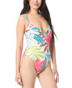 【送料無料】 ヴィンスカムート レディース 上下セット 水着 Women's Printed V-Wire One-Piece Swimsuit Multi