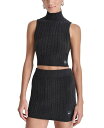 【送料無料】 ダナ キャラン ニューヨーク レディース タンクトップ トップス Women's Cropped Mock-Neck Cable Knit Tan...