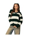 【送料無料】 アディクテッド レディース ニット・セーター アウター Women's Oversized Striped Cable Knit Sweater ...