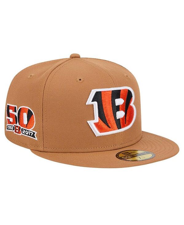 【送料無料】 ニューエラ メンズ 帽子 アクセサリー Men's Tan Cincinnati Bengals Color Pack 59FIFTY Fitted Hat with Side Patch Tan