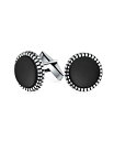 【送料無料】 ブリング メンズ カフスボタン アクセサリー Classic Formal Geometric Blackened Pattern Edge Ro...