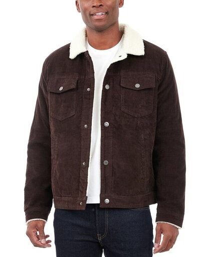 【送料無料】 ラッキーブランド メンズ ジャケット・ブルゾン アウター Men's Corduroy Trucker Jacket Espresso 【送料無料】 ラッキーブランド メンズ ジャケット・ブルゾン アウター Men's Corduroy Trucker Jacket Espresso