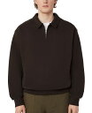 【送料無料】 フランクアンドオーク メンズ パーカー・スウェット アウター Men's Loose-Fit 1/2-Zip French Terry Sweatshirt Chocolate Torte
