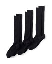 【送料無料】 ランズエンド メンズ 靴下 アンダーウェア Men's Seamless Toe Over the Calf Rib Dress Socks 3-...