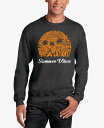 【送料無料】 エルエーポップアート メンズ パーカー・スウェット アウター Men's Summer Vibes Word Art Crewneck Sweatshirt Dark Grey(4)