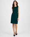 【送料無料】 カスパール レディース ワンピース トップス Women's Faux-Suede Sheath Dress Evergreen(4)