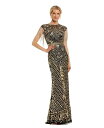 【送料無料】 マックダガル レディース ワンピース トップス Women's High Neck Sleeveless Beaded Fringe Fitted...