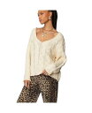 【送料無料】 アディクテッド レディース ニット・セーター アウター Women's Inga Oversized Cable Knit Sweater Cre...