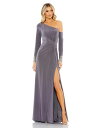【送料無料】 マックダガル レディース ワンピース トップス Women's Side Twist Drop Shoulder Beaded Cuff Gown...