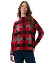 【送料無料】 ジョーンズニューヨーク レディース ニット・セーター アウター Women's Jacquard Mock-Neck Sweater Deep Rouge Multi