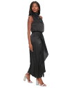【送料無料】 ミューズ レディース スカート ボトムス Women's Draped-Front Charmeuse Maxi Skirt Black