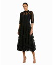 【送料無料】 マックダガル レディース ワンピース トップス Women's High Neck Puff Sleeve Ruffle Tiered Dress...
