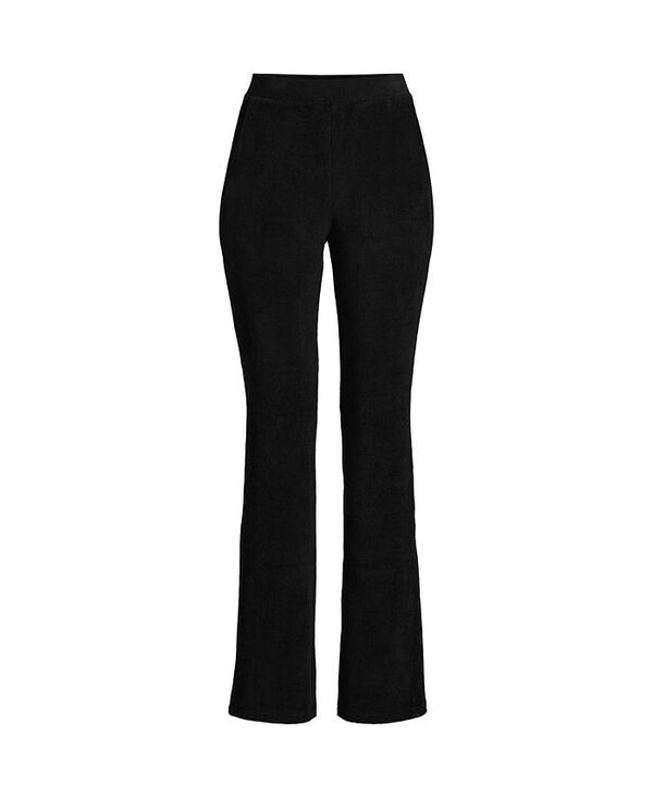 【送料無料】 ランズエンド レディース カジュアルパンツ ボトムス Women's Sport Knit High Rise Corduroy Bootcut Pants Black
