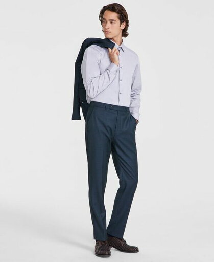 【送料無料】 カルバンクライン メンズ カジュアルパンツ ボトムス Men's Slim-Fit Wool-Blend Stretch Suit Separate Pants Green 【送料無料】 カルバンクライン メンズ カジュアルパンツ ボトムス Men's Slim-Fit Wool-Blend Stretch Suit Separate Pants Green