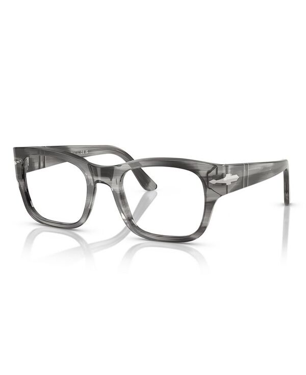 【送料無料】 ペルソル メンズ サングラス・アイウェア アクセサリー Men's and Women's Eyeglasses, PO3297V Striped Gray