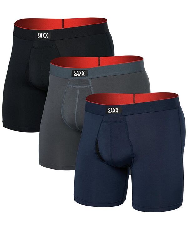 サックス メンズ アンダーウェア ボクサーパンツ メッシュ SAXX Men's Multi-Sport 3-Pk. Solid Mesh B..